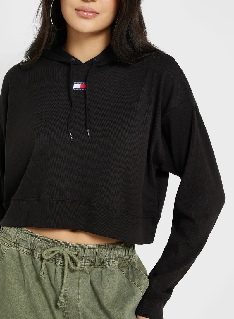 TOMMY JEANS Logo Knitted Hoodie