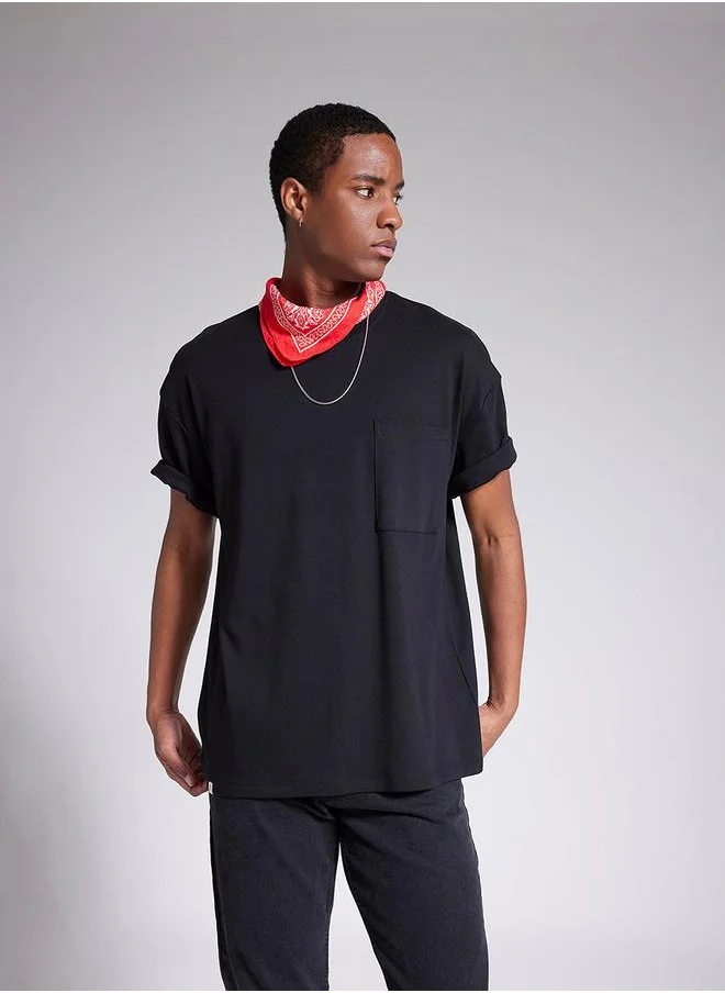 DeFacto Boxy Fit Crew Neck Cotton T-Shirt