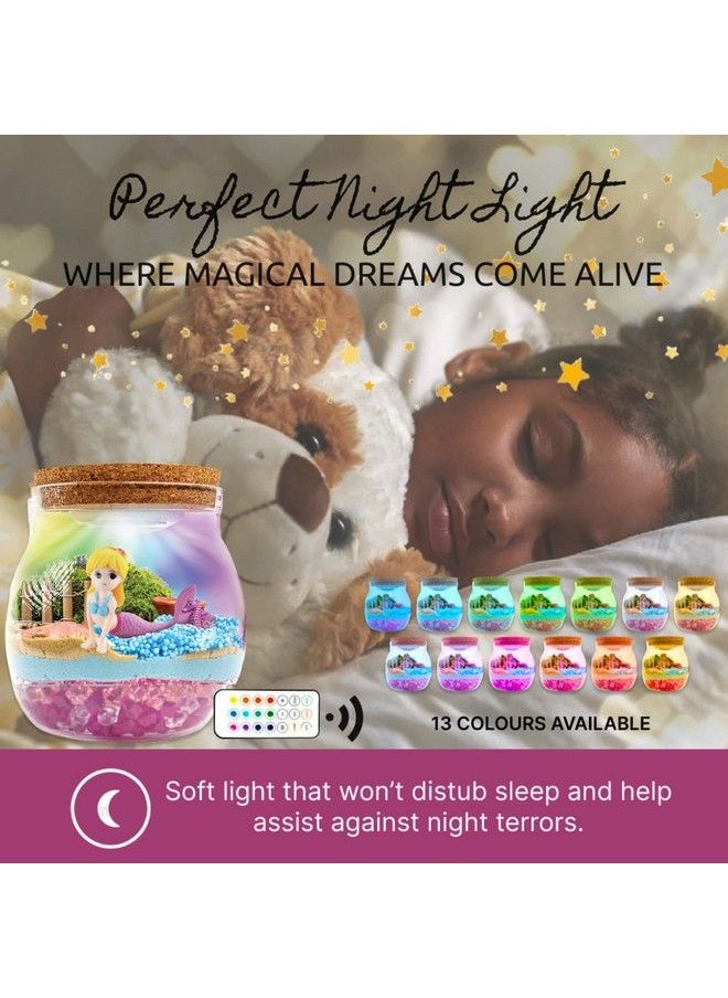 Make it Up - Terrarium Arts And Crafts Kit For Kids Led Night Light Up & Remote Mermaid Birthday Gifts Toys For Girls Ages 4 5 6 7 8 9 10 Year Old - Image 1