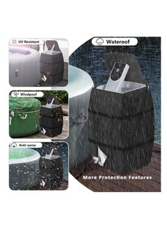 SYOSI Hot Tub Spa Heater Pump Cover, Waterproof Hot Tub Insulated Pump Cover with Zipper Opening, for Most Inflatable Hot Tub Spa Heater Pump on Market, for Multiple Brands (Black,Square)  - Image 3