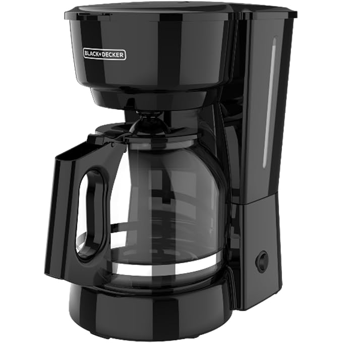 BLACK&DECKER 12-Cup Coffee Maker with Easy On/Off Switch, Easy Pour, Non-Drip Carafe with Removable Filter Basket, Vortex Technology, Black - Image 1