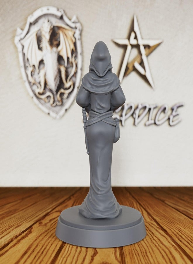 AUSPDICE Dungeons and Dragons Female Cultist Miniature Unpainted DND Minis, Tabletop RPG Game Figurine, Perfect RPG Gift for Role Playing Gamers & Occult Lore Enthusiasts-AS147 - Image 4