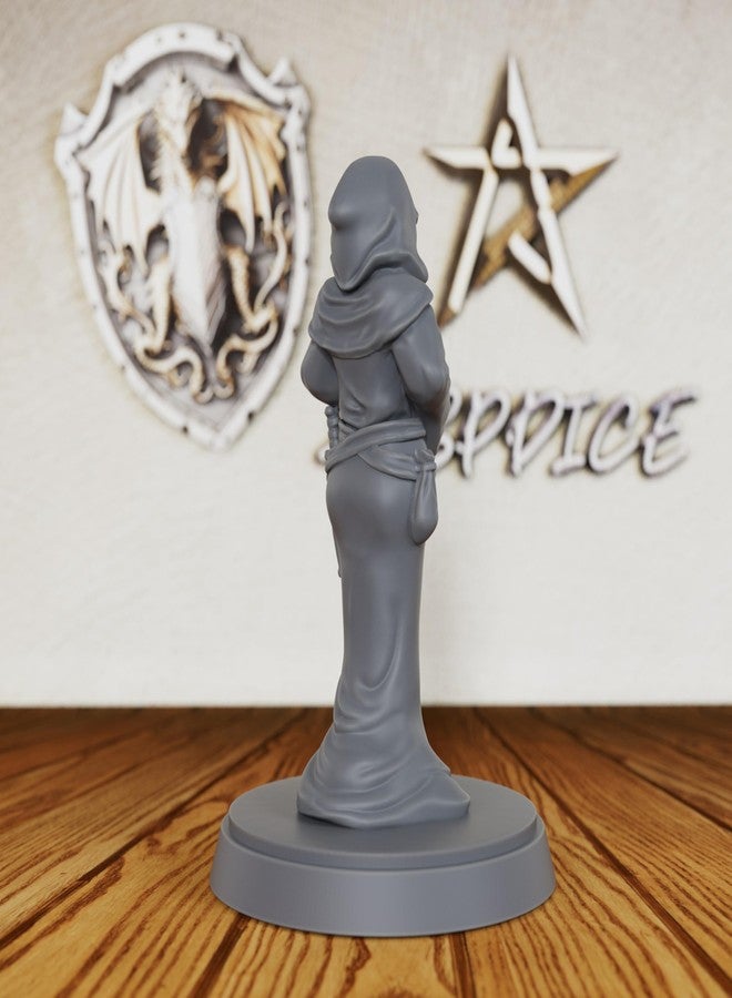 AUSPDICE Dungeons and Dragons Female Cultist Miniature Unpainted DND Minis, Tabletop RPG Game Figurine, Perfect RPG Gift for Role Playing Gamers & Occult Lore Enthusiasts-AS147 - Image 3