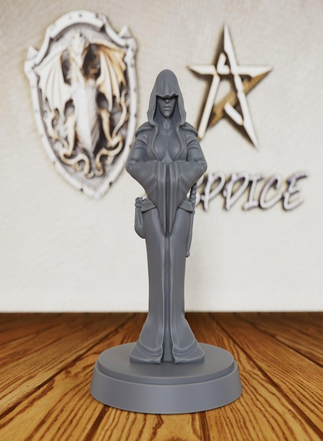 AUSPDICE Dungeons and Dragons Female Cultist Miniature Unpainted DND Minis, Tabletop RPG Game Figurine, Perfect RPG Gift for Role Playing Gamers & Occult Lore Enthusiasts-AS147 - Image 1