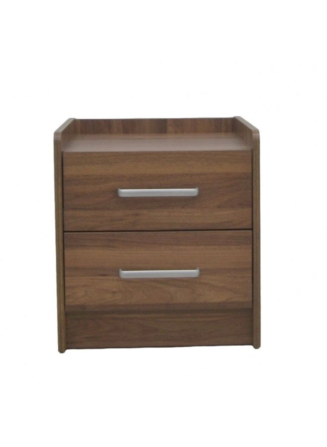 DANUBE HOME Supreme 2-Drawer Nightstand – Light Walnut Finish – Modern Bedside Table with Storage Drawers – Engineered Wood Night Stand for Bedroom Furniture - Image 5