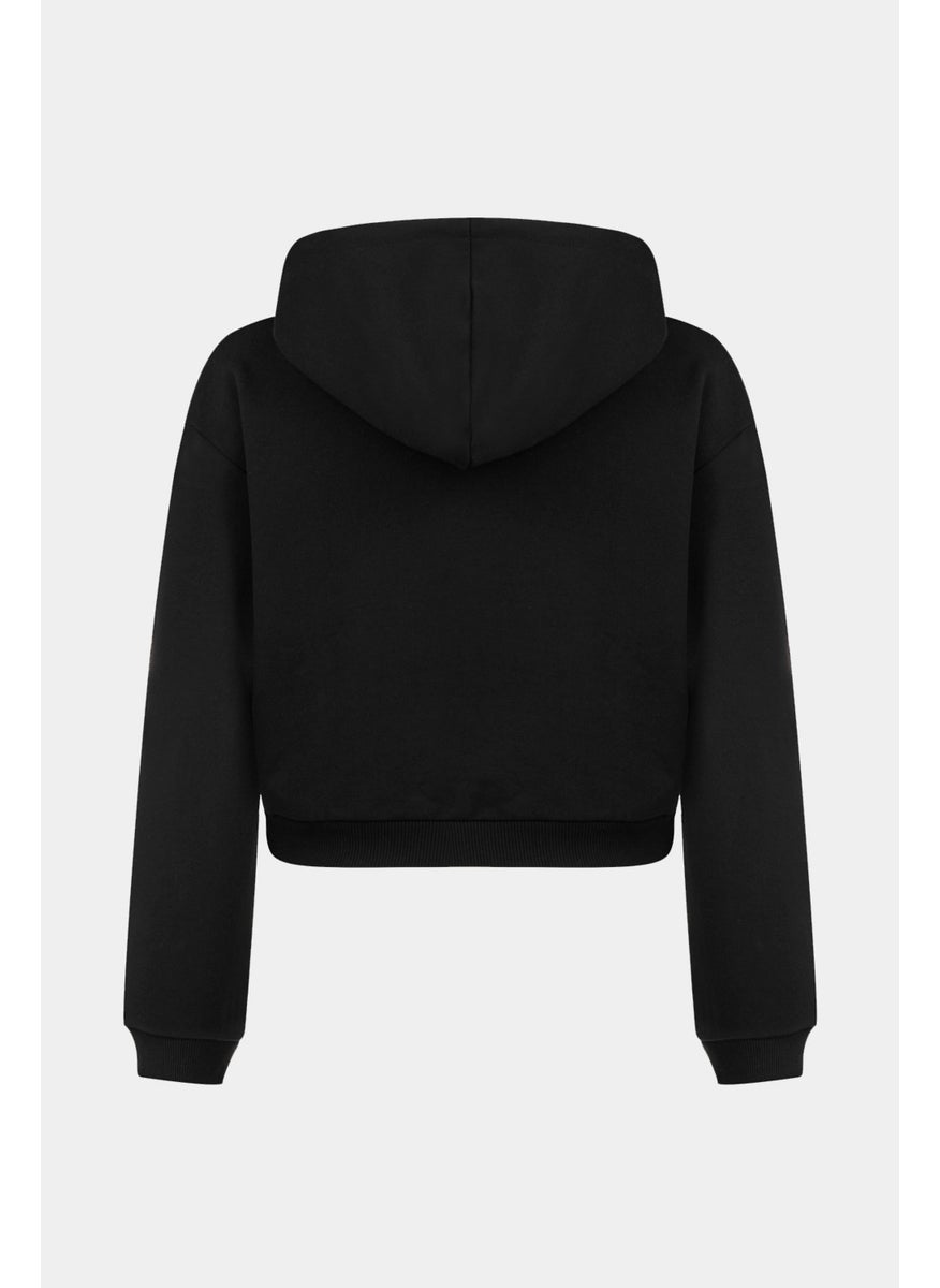 JUNE Women's 100% Cotton Hooded Zippered Sweatshirt  - Image 2