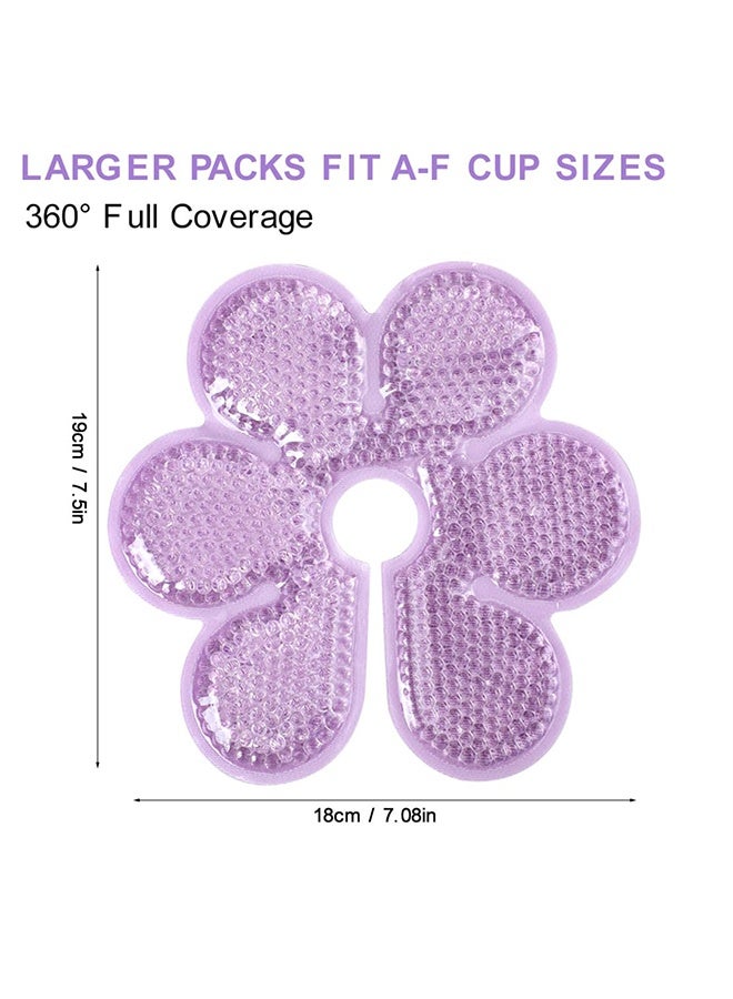 1 Pack 2 Pcs Purple Hot & Cold Breast Therapy Gel Pads, Postpartum Essentials for Nursing & Nipples Pain Relief - Image 2