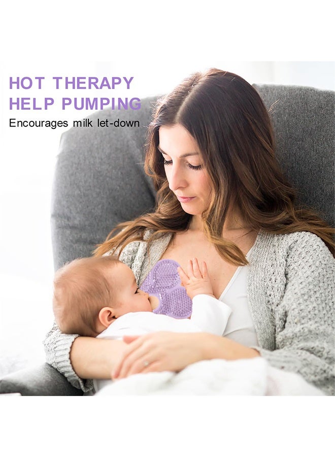 1 Pack 2 Pcs Purple Hot & Cold Breast Therapy Gel Pads, Postpartum Essentials for Nursing & Nipples Pain Relief - Image 5