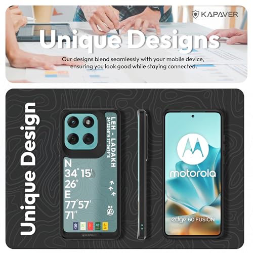 KAPAVER GPS Edition Back Cover Case Compatible with Motorola Edge 60 Fusion (PC + TPU) (Leh-Ladakh Black) - Image 5