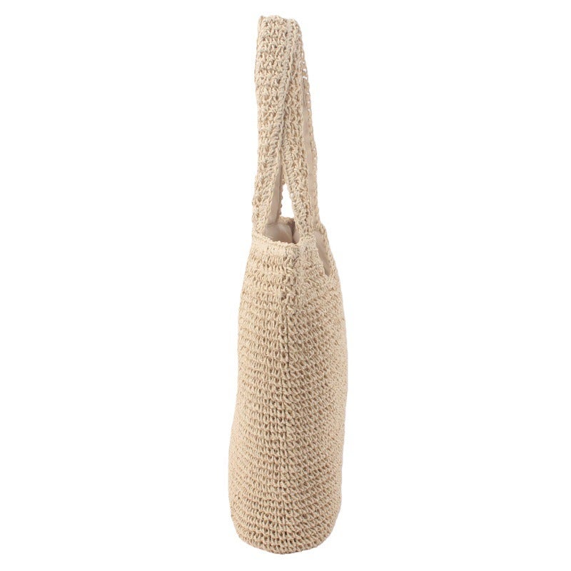 Handwoven Raffia Beach Tote Bag for Women - Image 4