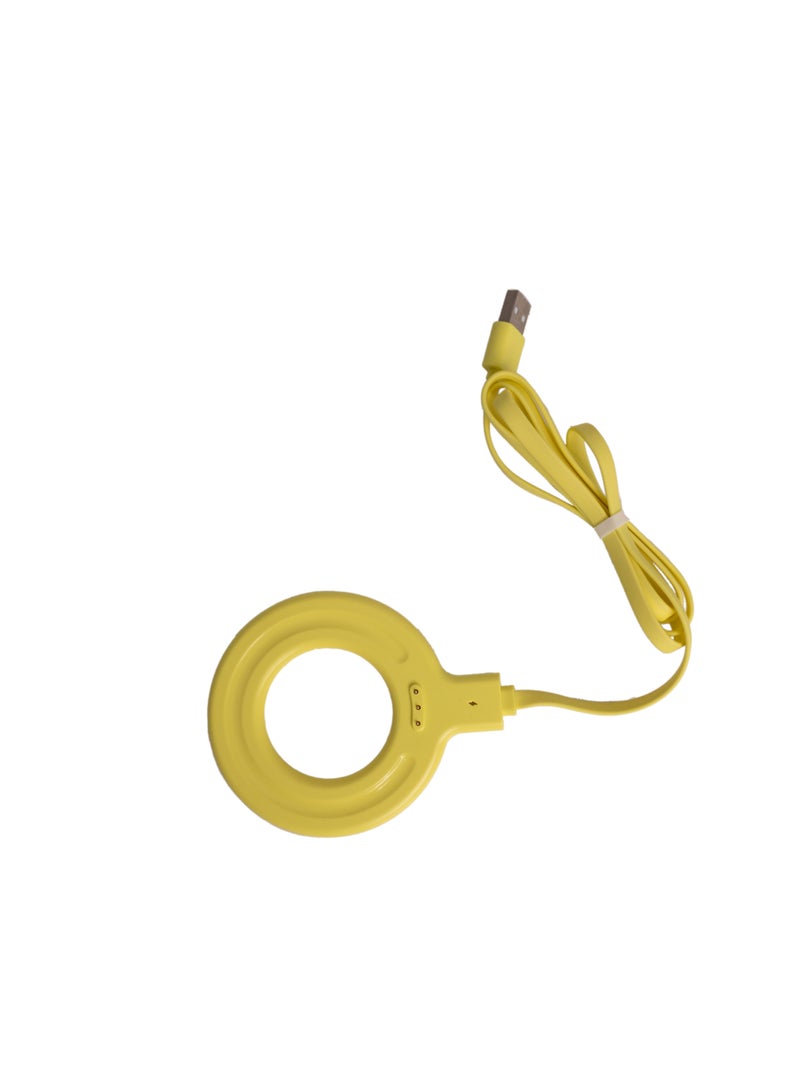 باوا خلاط محمول 350 مل 50 وات / شفرات من الفولاذ المقاوم للصدأ / شحن لاسلكي / سهل الحمل / بطارية قابلة لإعادة الشحن - أصفر - Image 4