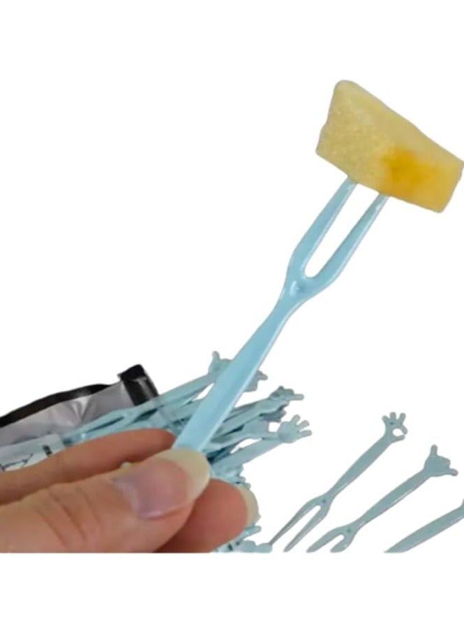 مجموعة من 40 شوكة فاكهة بلاستيكية عالية الجودة للاستعمال مرة واحدة، شوك صغيرة بتصميم اصابع لطيفة،مثالية للحفلات والمنزل والمناسبات - Image 5