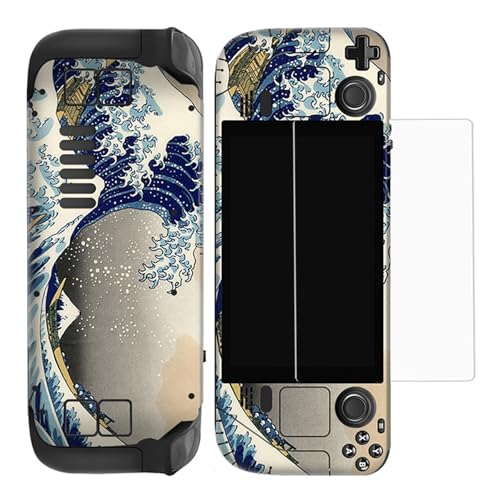 CXWITHY Skin Sticker Protective Vinyl Decal for Steam Deck, Protective Cover Wrap with Steam Deck HD Glass Screen Protector (Beige) - Image 1