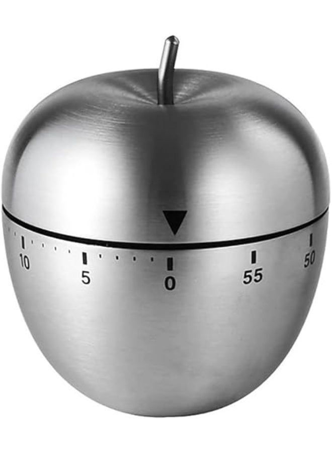 Apple Shape Kitchen Timer 60 Minutes, Mechanical Cooking Timer, No Battery Needed, Cute Design for Baking, Cooking, Study - Image 1