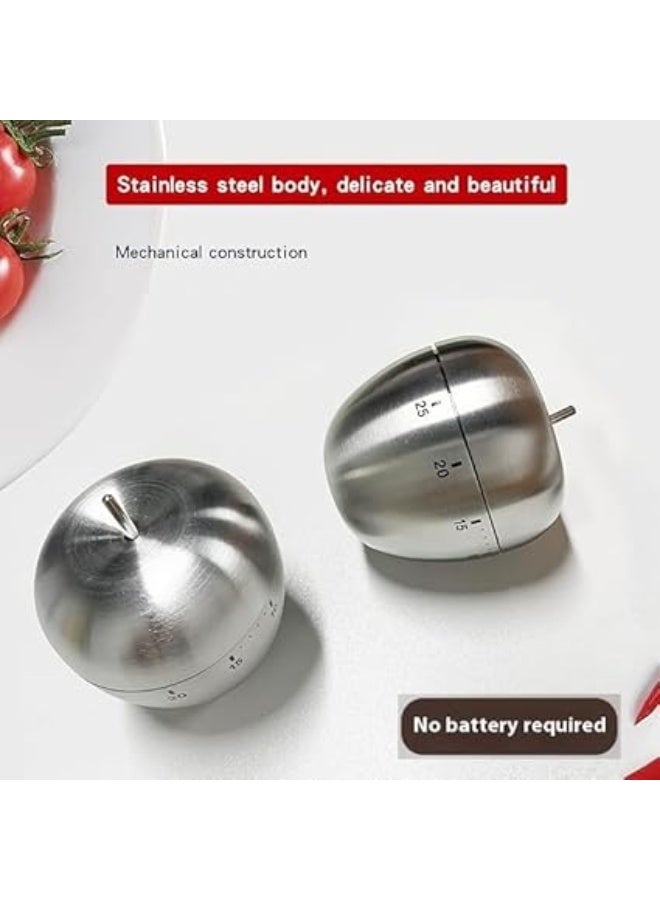 Apple Shape Kitchen Timer 60 Minutes, Mechanical Cooking Timer, No Battery Needed, Cute Design for Baking, Cooking, Study - Image 5