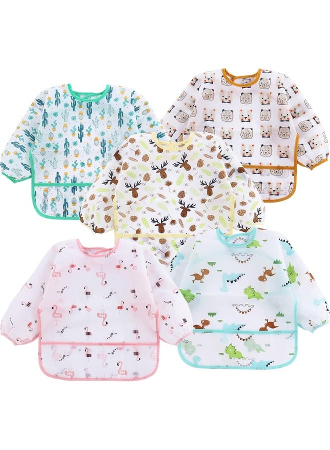 PandaEar PandaEar 5 Pack Long Sleeve Bibs  - Image 1