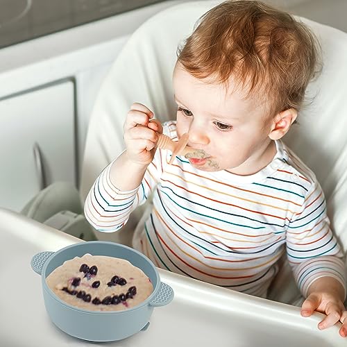 Eascrozn Baby Spoons and Forks Feeding Set, 6 Pack Silicone First Stage Self Feeding Toddler Utensils, BPA Free, Baby Led Weaning Supplies for Training Spoons - Image 2