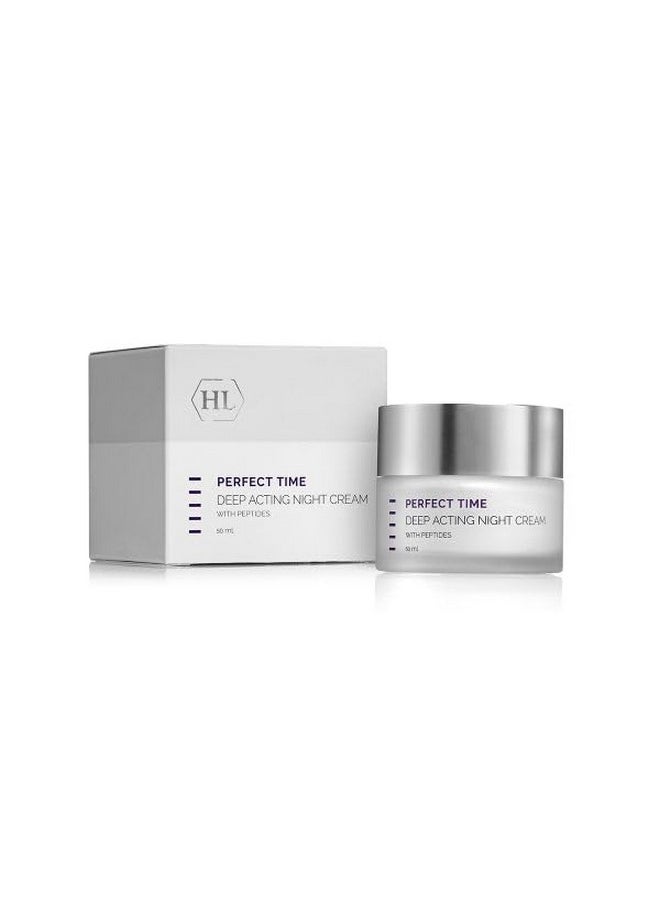 HL ALWAYS ACTIVE Hl Holy Land Cosmetics Perfect Time Deep Acting Night Cream With Lipopeptides & Hyaluronic Acid To Improve Skin Elasticity And Firmness, 1.7 Fl.Oz 