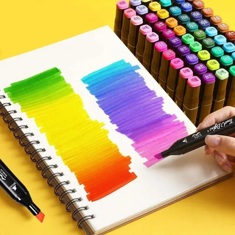 Amitasha 36 Colors Art Markers Set Dual Sided Chisel Tip Marker Pens For Kids Adult for Wood, Canvas, Stone, Rock Painting, Glass, Ceramic Surfaces, DIY Crafts Making Creative Art Supplies - Image 2