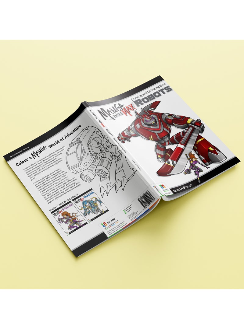 Hinkler Manga to the Max Drawing & Coloring Book Robots - Image 4