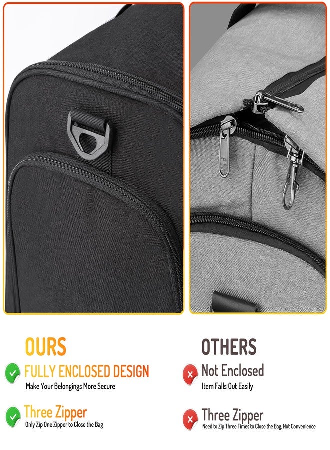 MOZETO Convertible Garment Duffle Bags for Travel, Carry On Suit Duffle Bags with Shoulder Strap 2 in 1 Hanging Garment Duffle Bag for Men - Image 5