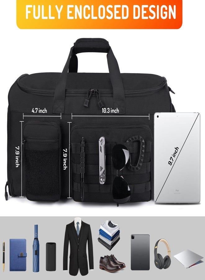MOZETO Convertible Garment Duffle Bags for Travel, Carry On Suit Duffle Bags with Shoulder Strap 2 in 1 Hanging Garment Duffle Bag for Men - Image 4