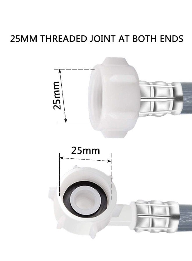 GUSGU 1.5M Washing Machine Inlet Hose with 3/4 in nylon female connector straight and 90 degree elbow female connector with gaskets, PVC extra durable - Image 2