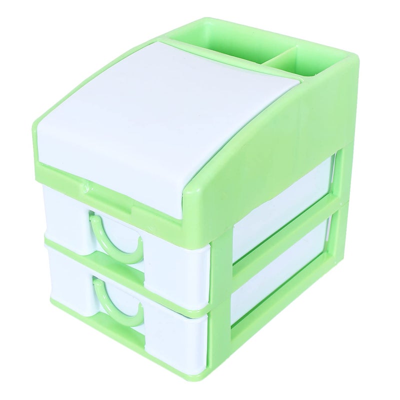 Kuber Industries Kuber Industries Cabinet Organizer | Plastic Storage Drawer for Kitchen | Cabinet Box for Bedroom | Jewellery Storage Box | Drawer Organizer |Super-Star 2+1 | Green  - Image 5