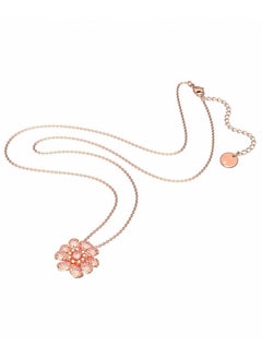 Rose gold heart lotus lotus shaped necklace