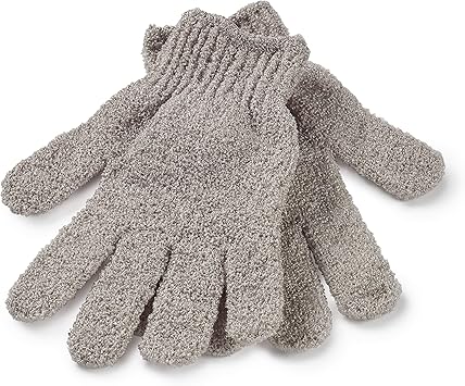 Manicare Exfoliating Gloves Shower Bath Spa Cleansing Washing Exfoliating Wash Mitt Loofah Good For Circulation Cellulite Ingrown Hair And Dry Dead Skin Removal SelfTan Application One Size - Image 1
