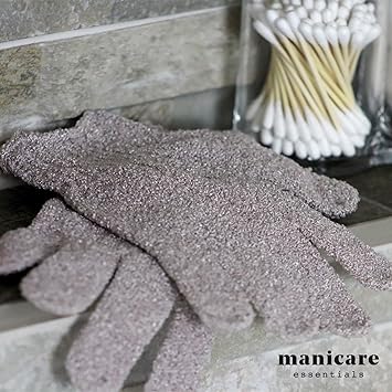 Manicare Exfoliating Gloves Shower Bath Spa Cleansing Washing Exfoliating Wash Mitt Loofah Good For Circulation Cellulite Ingrown Hair And Dry Dead Skin Removal SelfTan Application One Size - Image 5