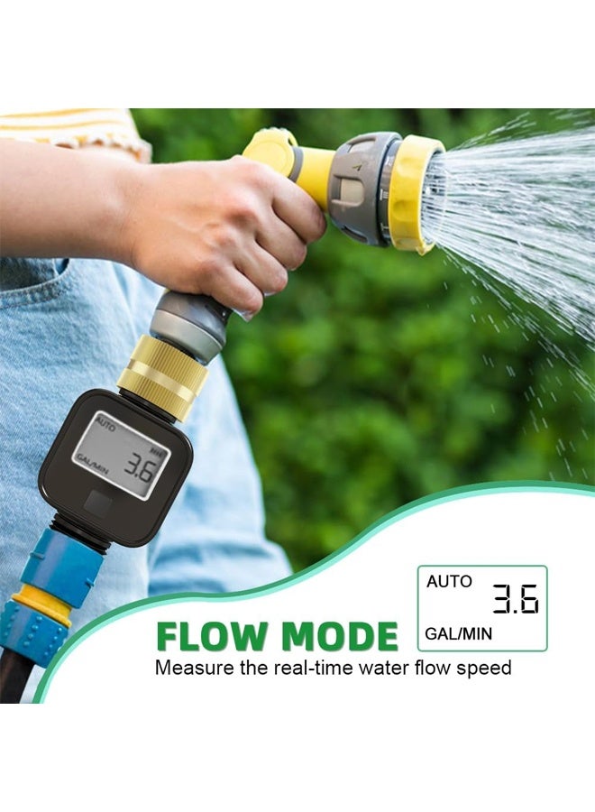 DUNISO Water Meter, Read of Cubic Flow Meter, Measures Gallons/Liters & Flow Rate, Ideal for Outdoor Garden Hose Watering, RV Water Tank Filling, Lawn Sprinkler, Nozzle Sprayer - Image 5