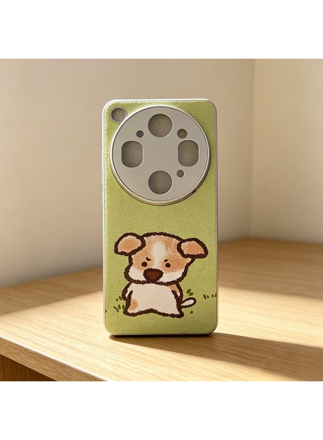 Compatible with Oppo Find X9 Ultra back Case cover,Cute cat and Dog pattern, Paired with artificial leather material, Lens protection, Dirt resistant, Lightweight - Image 1