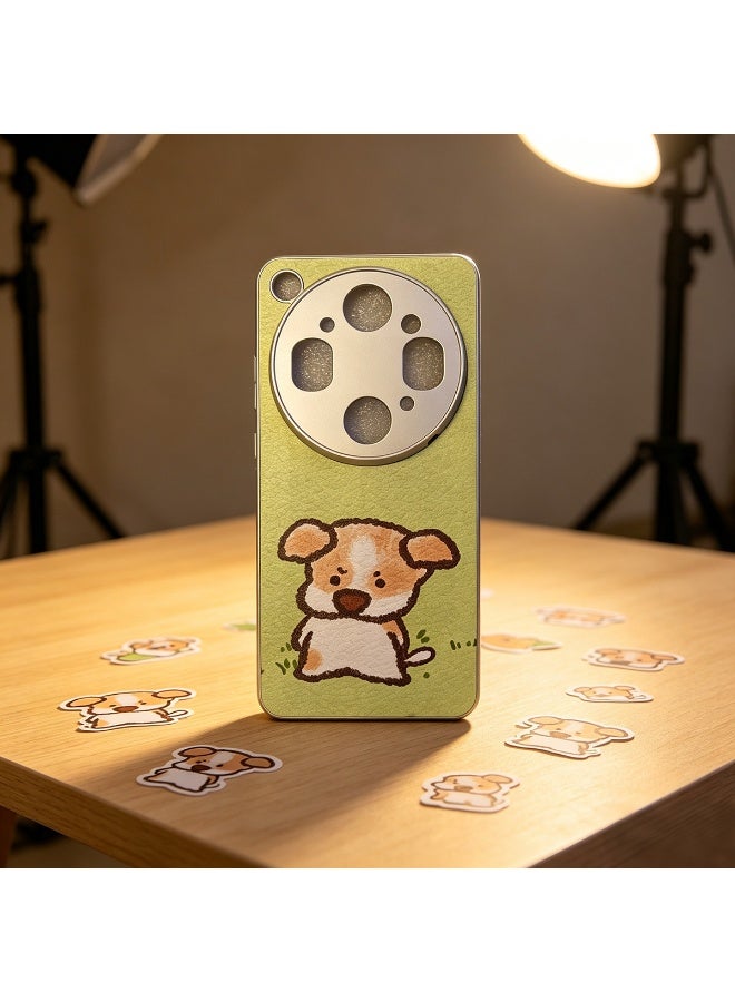 Compatible with Oppo Find X9 Ultra back Case cover,Cute cat and Dog pattern, Paired with artificial leather material, Lens protection, Dirt resistant, Lightweight - Image 3