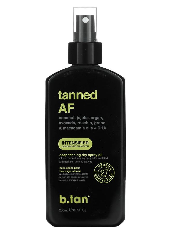 b tan - Tanned AF Deep Tanning Dry Spray Oil 8 fl oz 236 Ml - Image 1