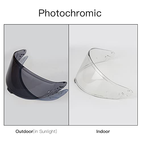 Soman Photochromic RF1400 RF 1400 Visors Shield Replacement Photochromic CWRF2 Visor Face Shield Compatible with RF1400 CWRF2 Z8 NXR2 Uv Protection Photochromic - Image 3