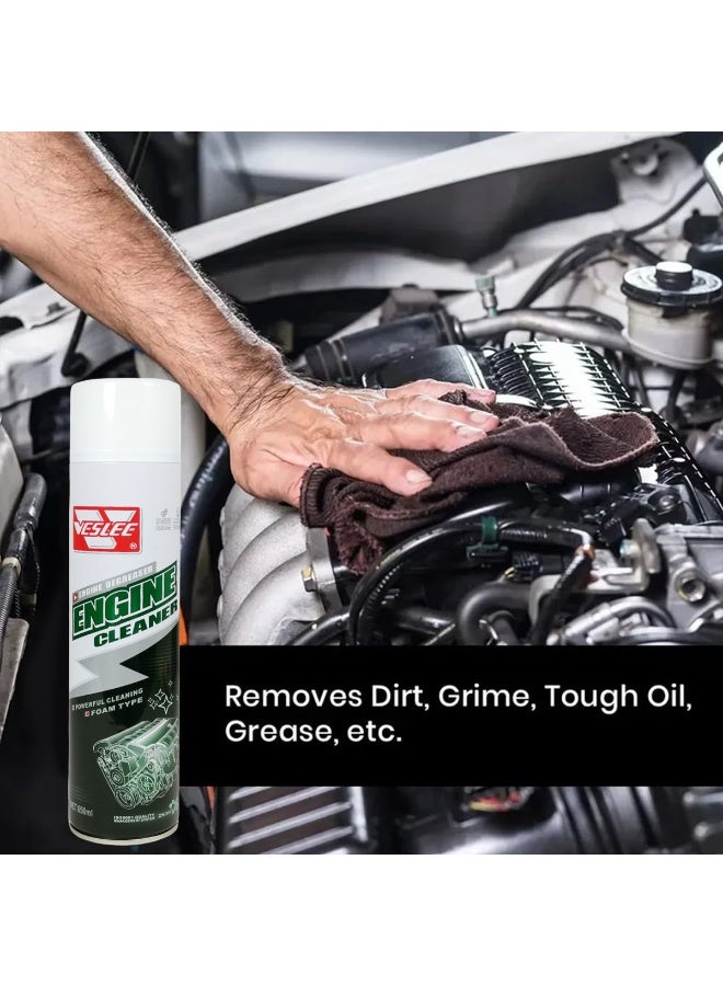 VESLEE 3 PCS VESLEE Engine Cleaner Spray 650ml – Foam Type Engine Degreaser Heavy Duty Oil Grease Dirt Remover for Car Bike Engine Parts - Image 3