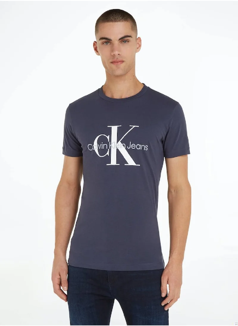 Calvin Klein Jeans Calvin Klein Jeans Men's T-Shirt - Slim fit - Casual Tops - Cotton , Blue