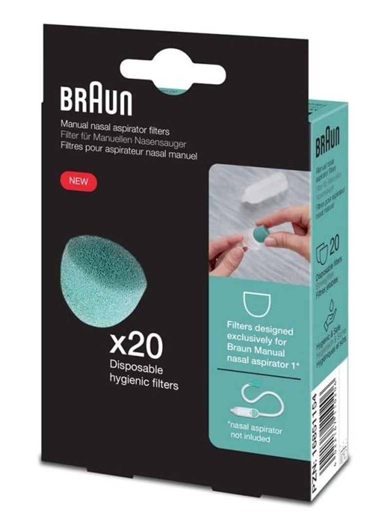 BRAUN Manual Nasal Aspirator 1 Filters - BNF020EU - Image 1
