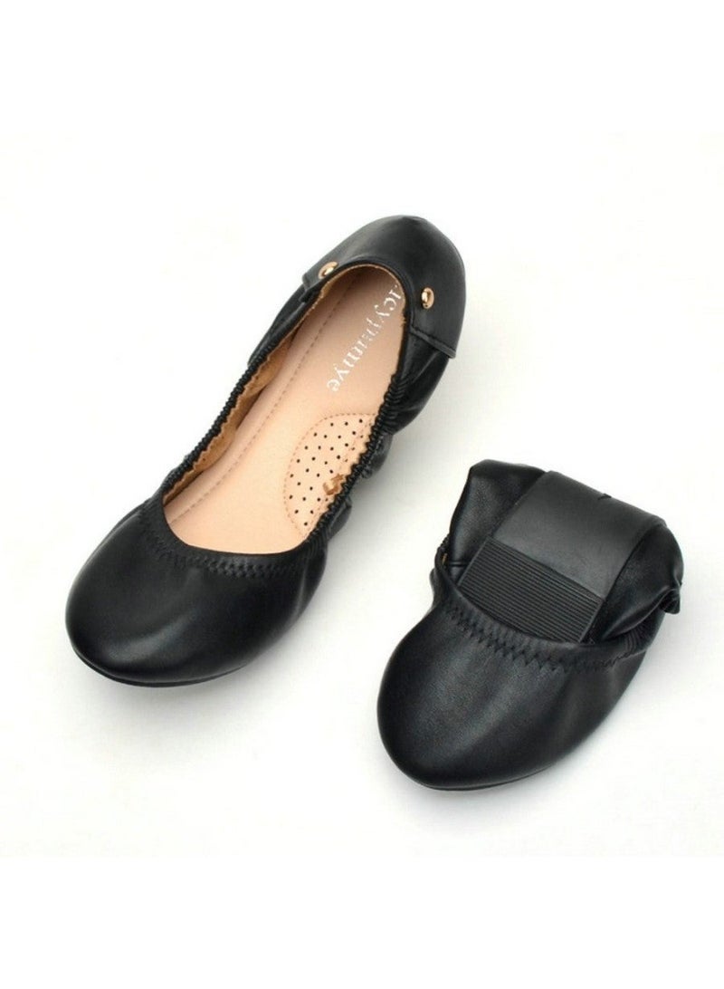 Women's Ballet Flat Shoes With Bow Knot Ultra Soft Round Toe Slip-On Comfortable Flat Shoes Walking Shoes - Image 4