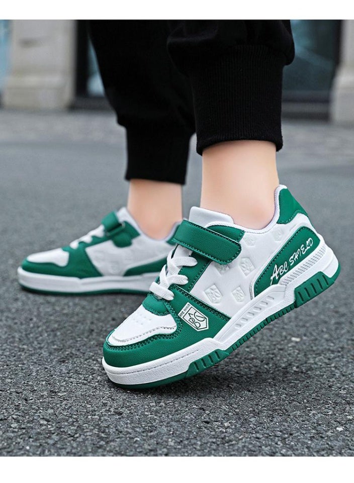 NIBEMINENT أحذية أطفال رياضية فاخرة للصبيان من الجلد مريحة للمدرسة والكاجوال والجري والرياضة في فصل الخريف - Image 3