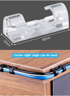 ZCM-HAPPY 48-Piece Set of Self-Adhesive Cable Clips without Punching, Suitable for Data Cables, Network Cables, Mouse Cables, etc.  - Image 5
