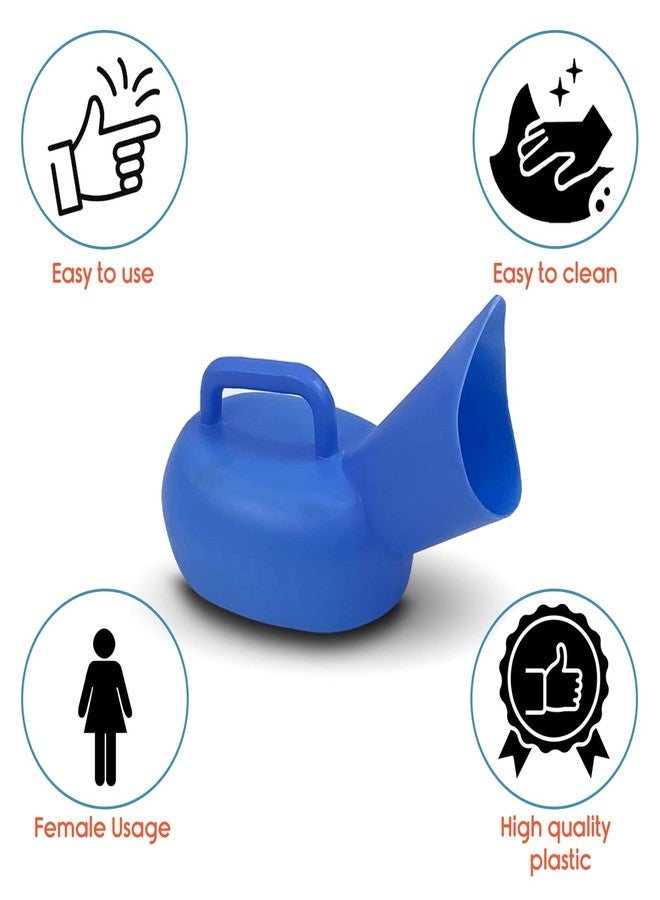 KosmoCare Urinary Pot Plastic For Female, Blue - Image 2
