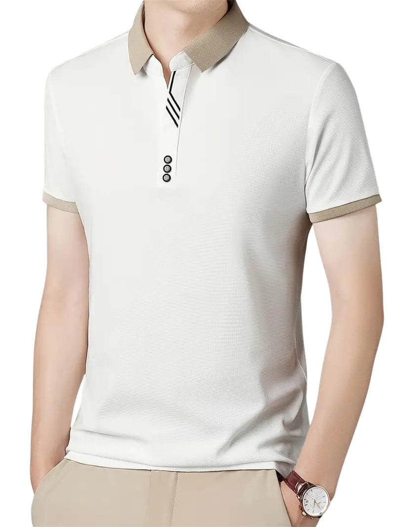 Lymio Men T-Shirt || T-Shirt for Men || Polo T Shirt (POLO-58-White-XL) - Image 1