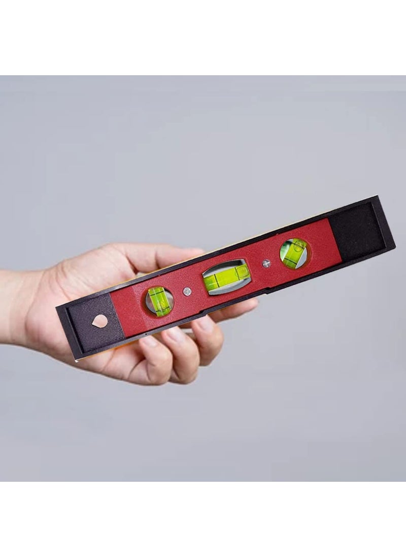 Imaashi - Imaashi 9 inch Plastic Shockproof High Visibility Precision Magnetic Bubble Level Spirit Level with 3 Vials 4590180Degrees Suitable For Construction Carpenter Craftsman Random Color - Image 1