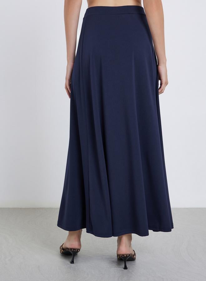 Styli Solid Knit A-Line Maxi Skirt - Image 4