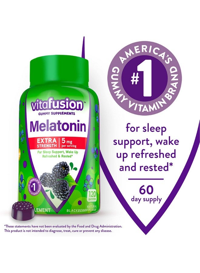فيتامينات فيتا فيوجن إكسترا سترينجث ميلاتونين جيلاتينية، 5 ملجم، 120 قطعة - Image 2
