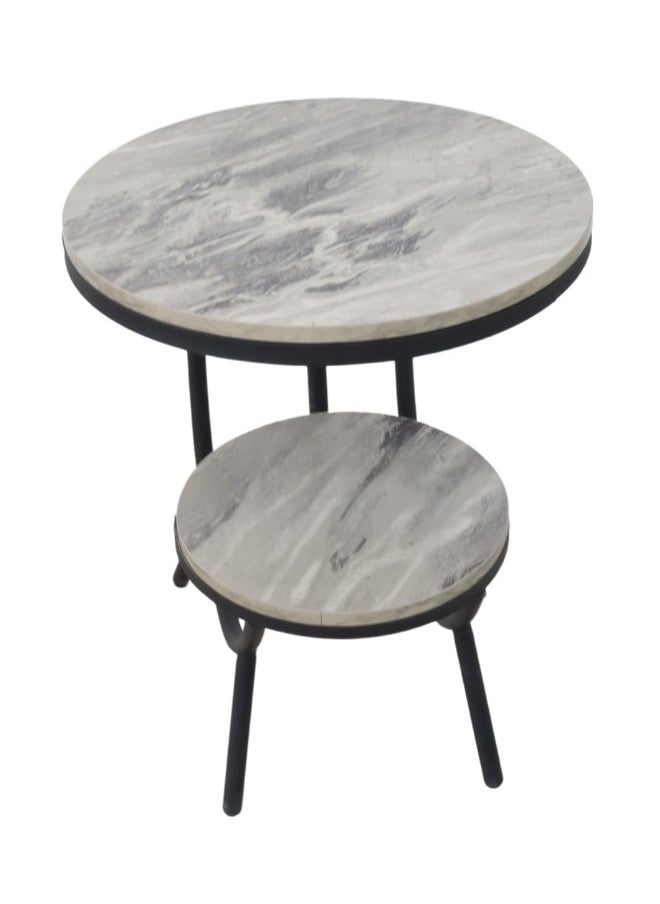 SMART HOME Two-tier coffee and tea table, side service table for serving coffee and tea, suitable for the living room, office and bedroom  - Image 1