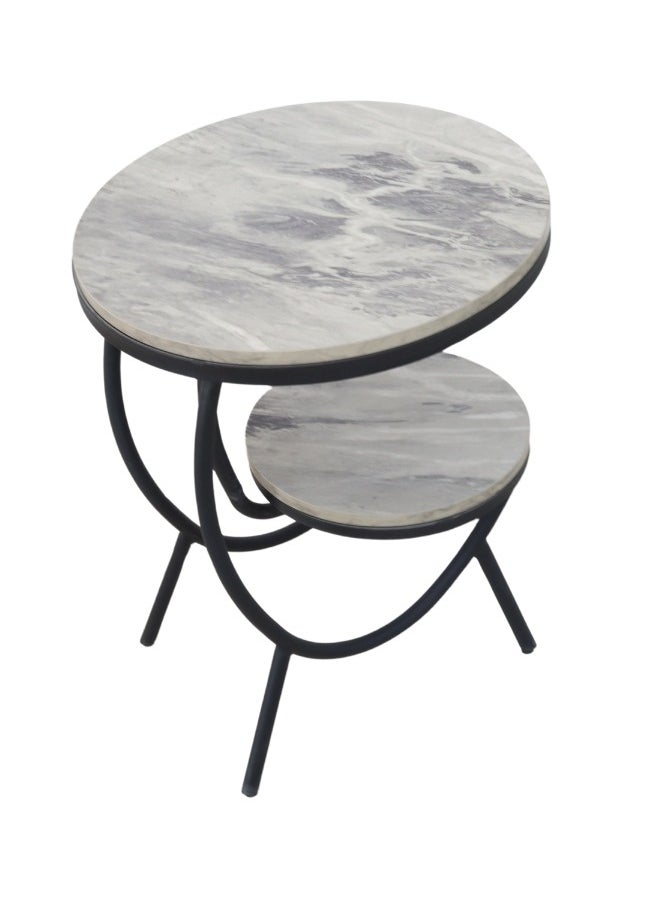 SMART HOME Two-tier coffee and tea table, side service table for serving coffee and tea, suitable for the living room, office and bedroom  - Image 3