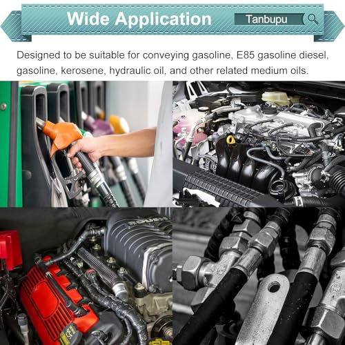 Tanbupu 3.3Ft 5 Sizes-1/8" 3/16" 0.22" 1/4" 5/16" ID Fuel Line with 50Pcs Clamps Gas Tube Hose Compatible with Kawasaki EZGO Snowmobile Tractors Golf Cart ATV Motorcycle Small Engines Lawn Mowers - Image 5